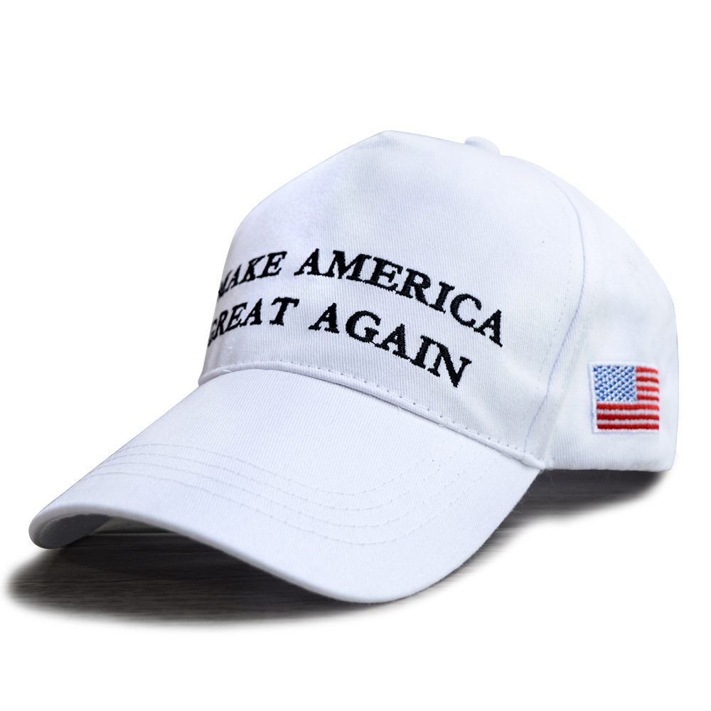 A white hat with the words " make america great again ".